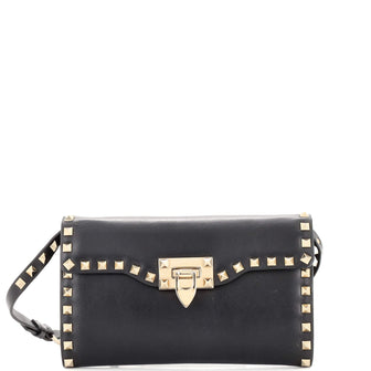Valentino Garavani Rockstud Flip Lock Flap Bag Leather Medium