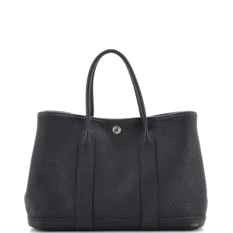 Hermes Garden Party Tote Leather 30 Black 2317071