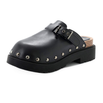 Christian Dior Women's Diorquake Buckle Clogs Leather