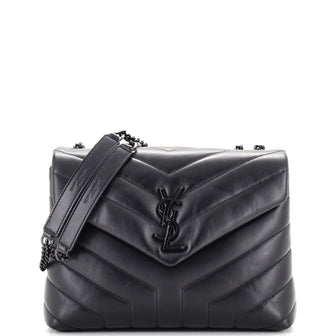 Saint Laurent Loulou Shoulder Bag Matelasse Chevron Leather Small