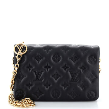 Louis Vuitton Coussin Pochette Monogram Embossed Lambskin