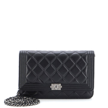 Chanel Boy Wallet on Chain Quilted Lambskin