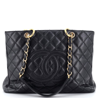Chanel Grand Shopping Tote Quilted Caviar