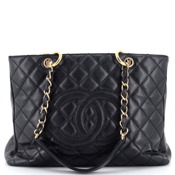 Chanel Grand Shopping Tote Quilted Caviar