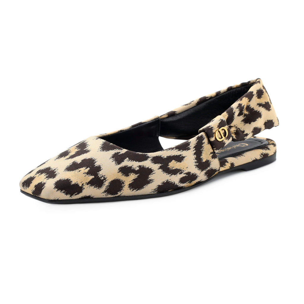 Christian Dior Women's Slingback Flats Mizza Nylon 231786