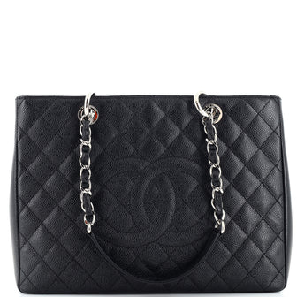 Chanel Grand Shopping Tote Quilted Caviar