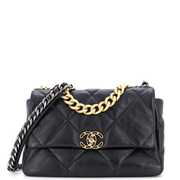 Chanel 19 Flap Bag Quilted Leather Large