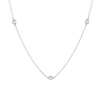 Tiffany & Co. Elsa Peretti Diamonds By The Yard 5 Stone Necklace Platinum and Diamonds 0.70-0.79CT