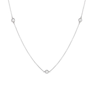 Tiffany & Co. Elsa Peretti Diamonds By The Yard 5 Stone Necklace Platinum and Diamonds 0.70-0.79CT