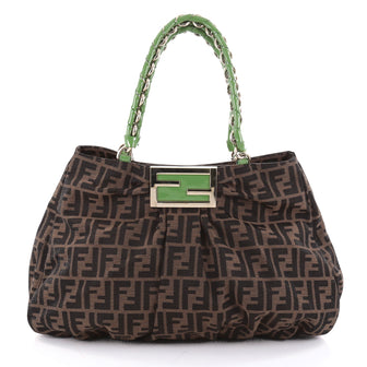 Fendi Mia Tote Zucca Canvas Large Brown 2318701