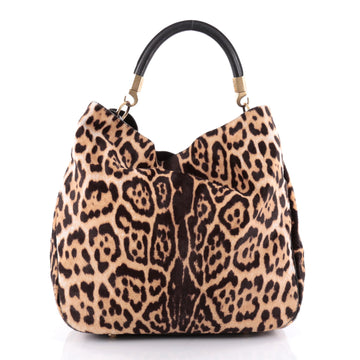 Saint Laurent Roady Hobo Calf Hair Large Brown 2318703