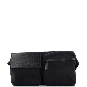 Gucci Vintage Double Belt Bag GG Canvas