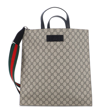 Gucci Convertible Soft Open Tote GG Coated Canvas Tall