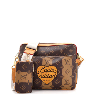 Louis Vuitton Nigo Trio Messenger Bag Limited Edition Stripes Monogram Canvas