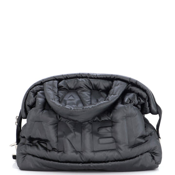 Chanel Doudoune Bowling Bag Embossed Nylon Large