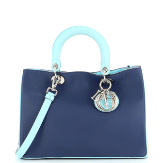 Christian Dior Diorissimo Tote Smooth Calfskin and Python Medium