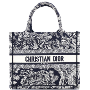 Christian Dior Book Tote Embroidered Canvas Small