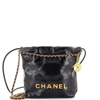 Chanel 22 Chain Hobo Quilted Calfskin Mini