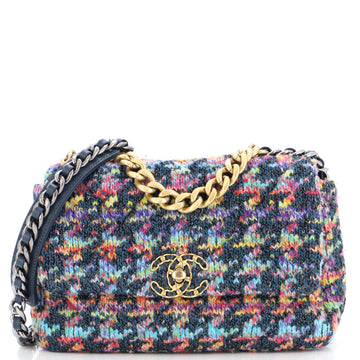 Chanel 19 Flap Bag Quilted Tweed Medium