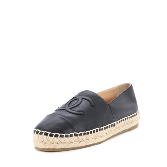 Chanel Women's CC Cap Toe Espadrilles Leather