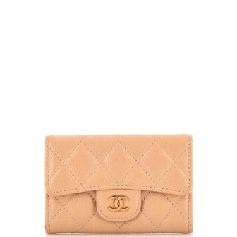 Chanel Classic Flap Card Case Quilted Caviar