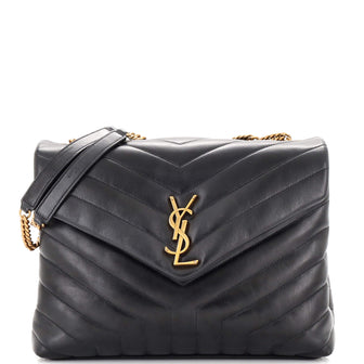 Saint Laurent Loulou Shoulder Bag Matelasse Chevron Leather Medium