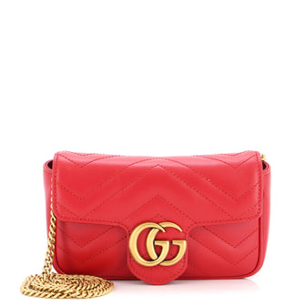 Gucci GG Marmont Flap Bag Matelasse Leather Super Mini