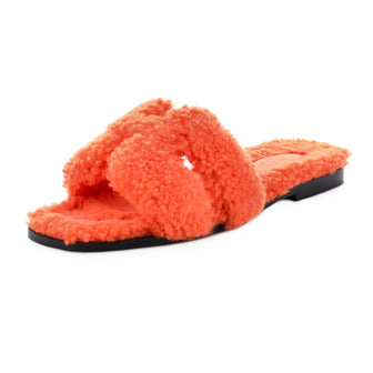 Hermes Women's Oran Sandals Shearling