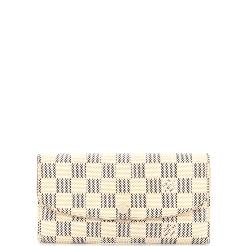 Louis Vuitton Emilie Damier Azur Wallet White