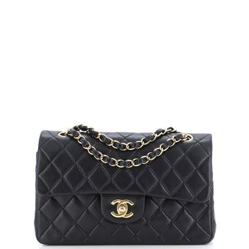 Chanel Vintage Classic Double Flap Bag Quilted Lambskin Small