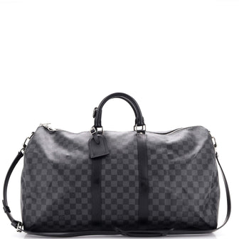 Louis Vuitton Keepall Bandouliere Bag Damier Graphite 55