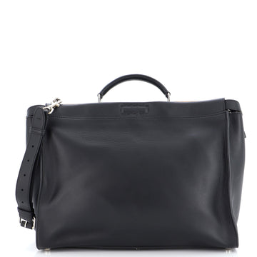 Fendi Peekaboo Fit Bag Leather with Zucca Velvet Interior Large