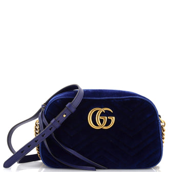 Gucci GG Marmont Shoulder Bag Matelasse Velvet Small