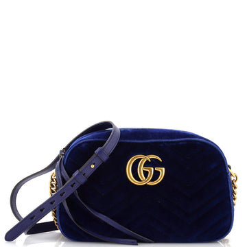 Gucci GG Marmont Shoulder Bag Matelasse Velvet Small