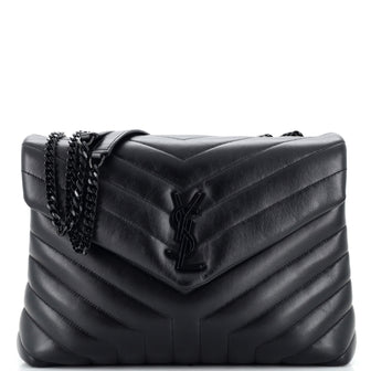 Saint Laurent Loulou Shoulder Bag Matelasse Chevron Leather Medium