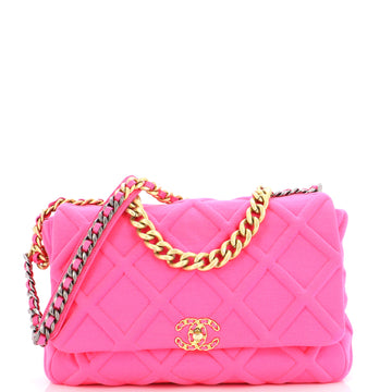 Chanel 19 Flap Bag Quilted Jersey Maxi