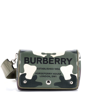 Burberry Hackberry Shoulder Bag Printed Coated Canvas Small