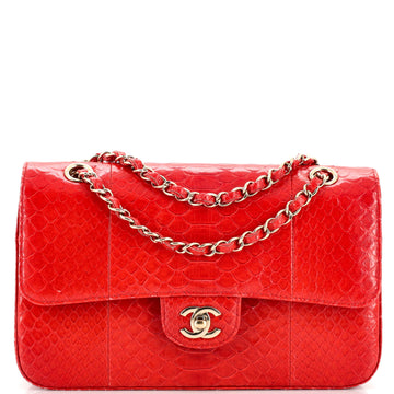 Chanel Classic Double Flap Bag Python Medium