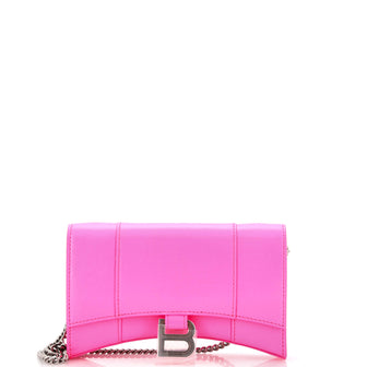 Balenciaga Hourglass Chain Wallet Leather