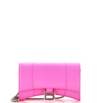 Balenciaga Hourglass Chain Wallet Leather