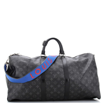 Louis Vuitton Keepall Bandouliere Bag Monogram Eclipse Canvas 55