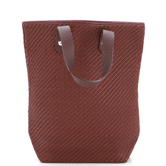 Hermes Ahmedabad Tote Woven Leather and Canvas GM