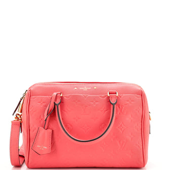 Louis Vuitton Speedy Bandouliere NM Bag Monogram Empreinte Leather 25 Pink