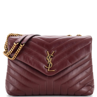 Saint Laurent Loulou Shoulder Bag Matelasse Chevron Leather Medium