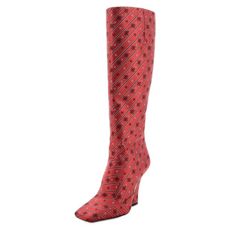 Fendi Women's Colibri Knee High Boots FF Karligraphy Jaquard