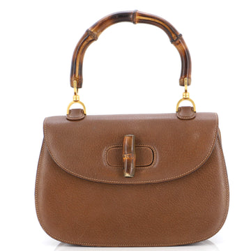 Gucci Vintage Bamboo Top Handle Bag Leather Medium