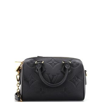 Louis Vuitton Speedy Bandouliere Bag Monogram Empreinte Giant 20 Black