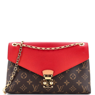 Louis Vuitton Pallas Chain Shoulder Bag Monogram Canvas and Calfskin