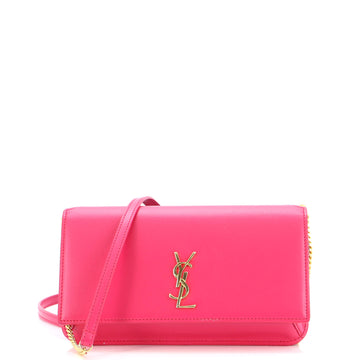 Saint Laurent Classic Monogram Phone Holder Shoulder Bag Leather