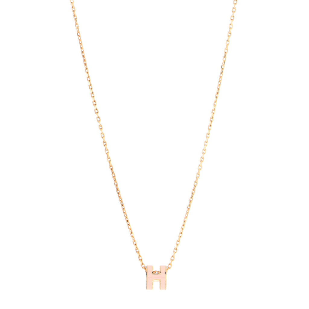 Pop h necklace Hermès Ecru in gold and steel - 38305720